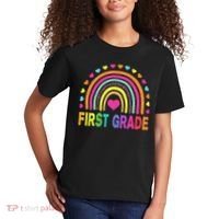 First Grade Rainbow Teacher Team 1st Grade Squad Kids T-Shirt thumb 2