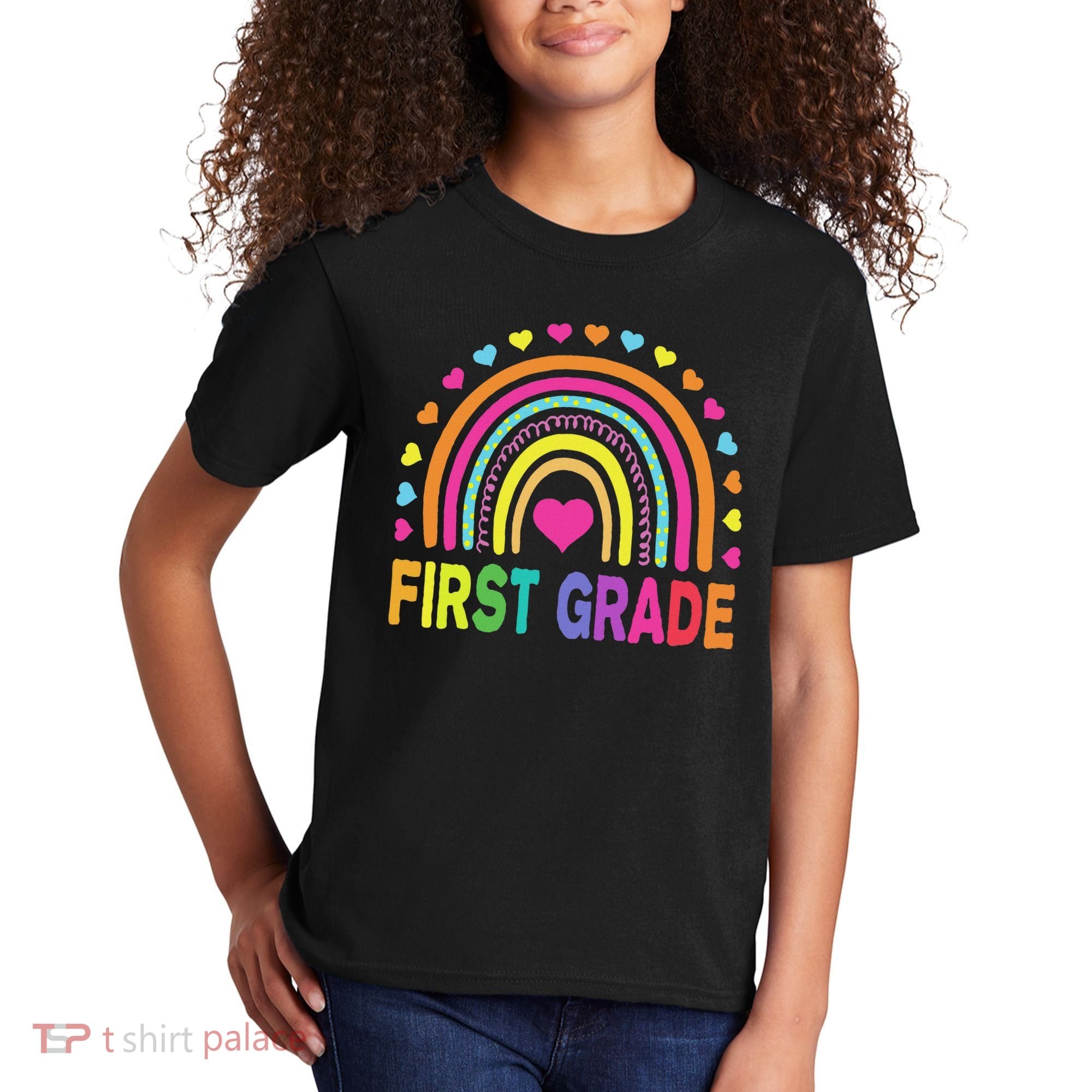 First Grade Rainbow Teacher Team 1st Grade Squad Kids T-Shirt