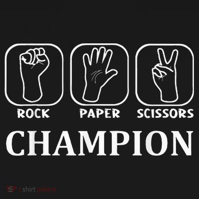 Funny Game Rock Paper Scissors Champion USA-Made Doggie Bandana