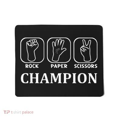 Funny Game Rock Paper Scissors Champion Mousepad