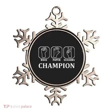 Funny Game Rock Paper Scissors Champion Ornament