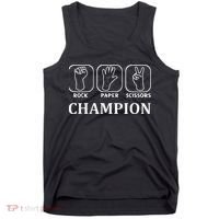 Funny Game Rock Paper Scissors Champion Tank Top thumb 0