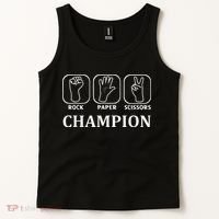 Funny Game Rock Paper Scissors Champion Tank Top thumb 2