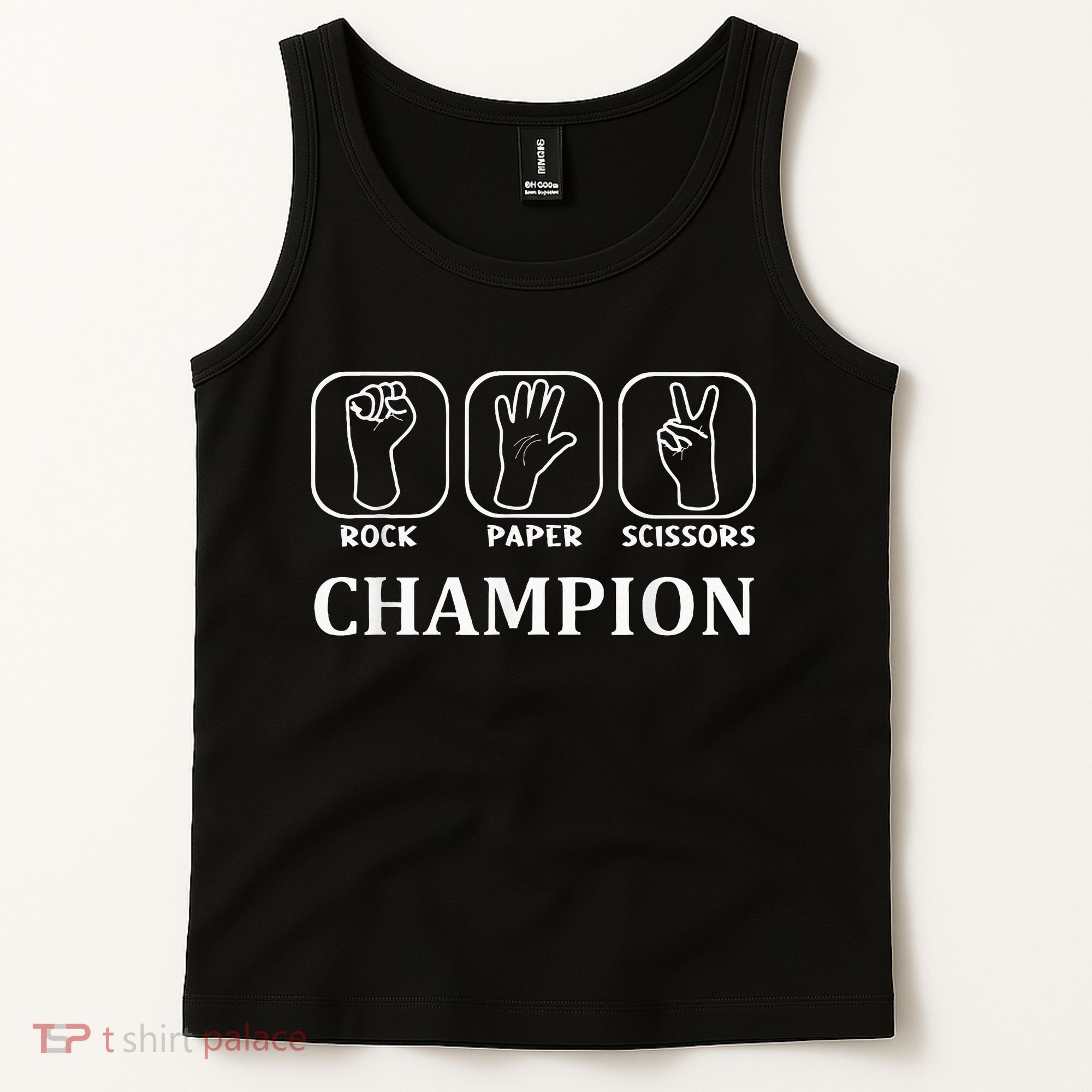 Funny Game Rock Paper Scissors Champion Tank Top