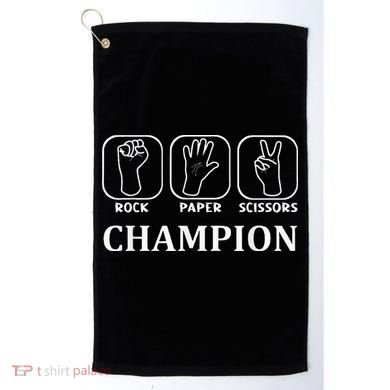 Funny Game Rock Paper Scissors Champion Golf Towel