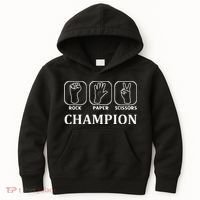Funny Game Rock Paper Scissors Champion Kids Hoodie thumb 0