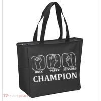 Funny Game Rock Paper Scissors Champion Tote Bag thumb 2