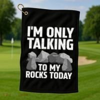 Funny Geology Rock Hound Art Rockhound Lover Golf Towel thumb 1