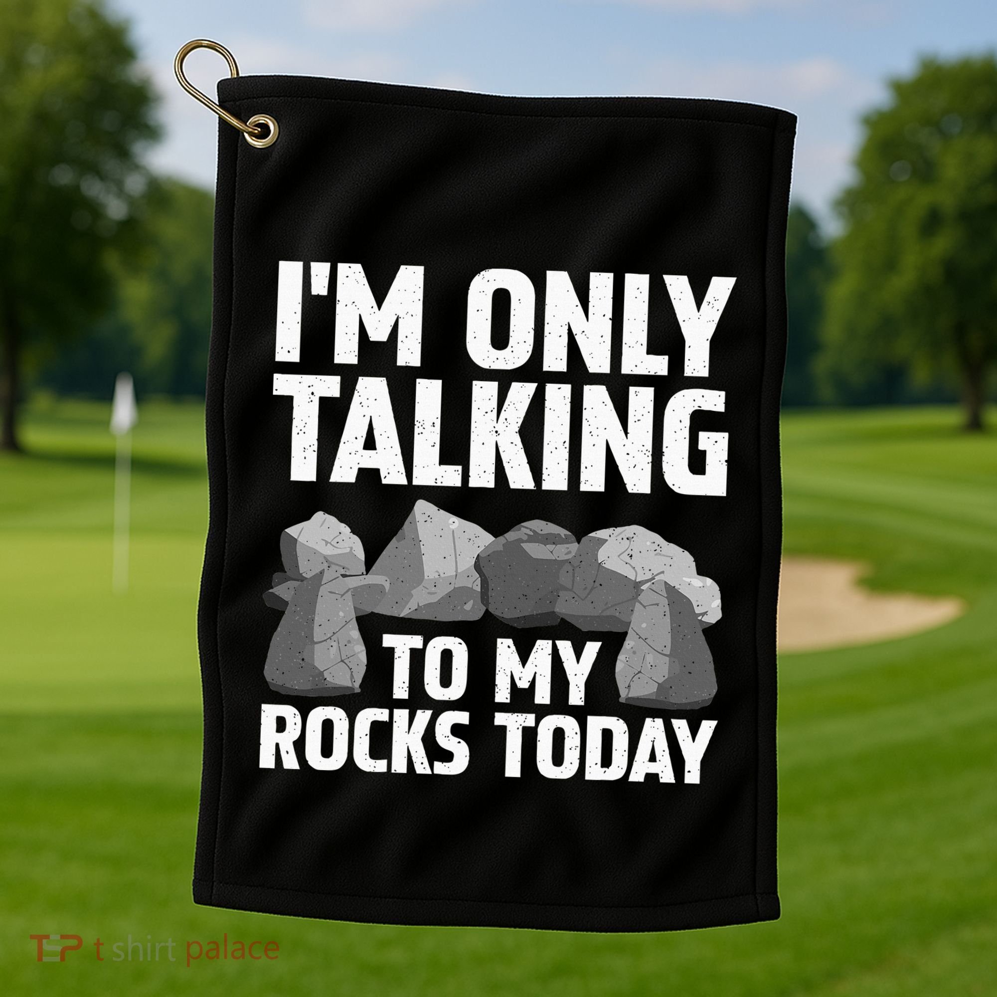 Funny Geology Rock Hound Art Rockhound Lover Golf Towel