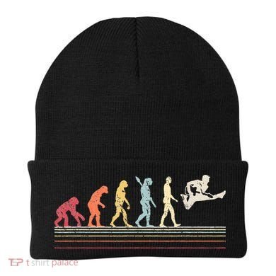 Funny Guitar Retro Vintage Evolution Of Man Beanie