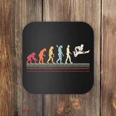 Funny Guitar Retro Vintage Evolution Of Man Coaster