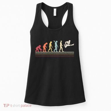 Funny Guitar Retro Vintage Evolution Of Man Women's Tank Top