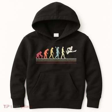 Funny Guitar Retro Vintage Evolution Of Man Kids Hoodie