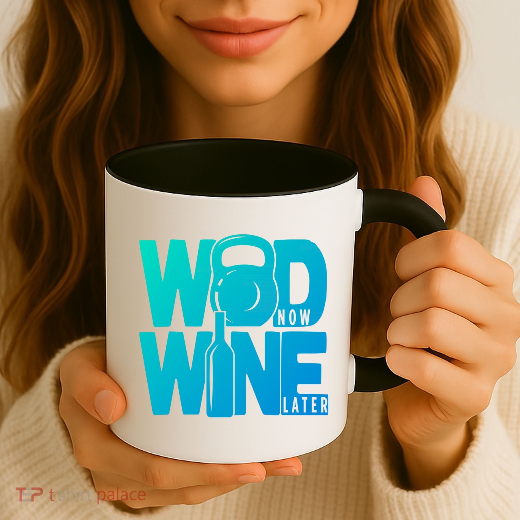 Funny Gym Rats Wod Now Wine Later Cute Gift Coffee Mug