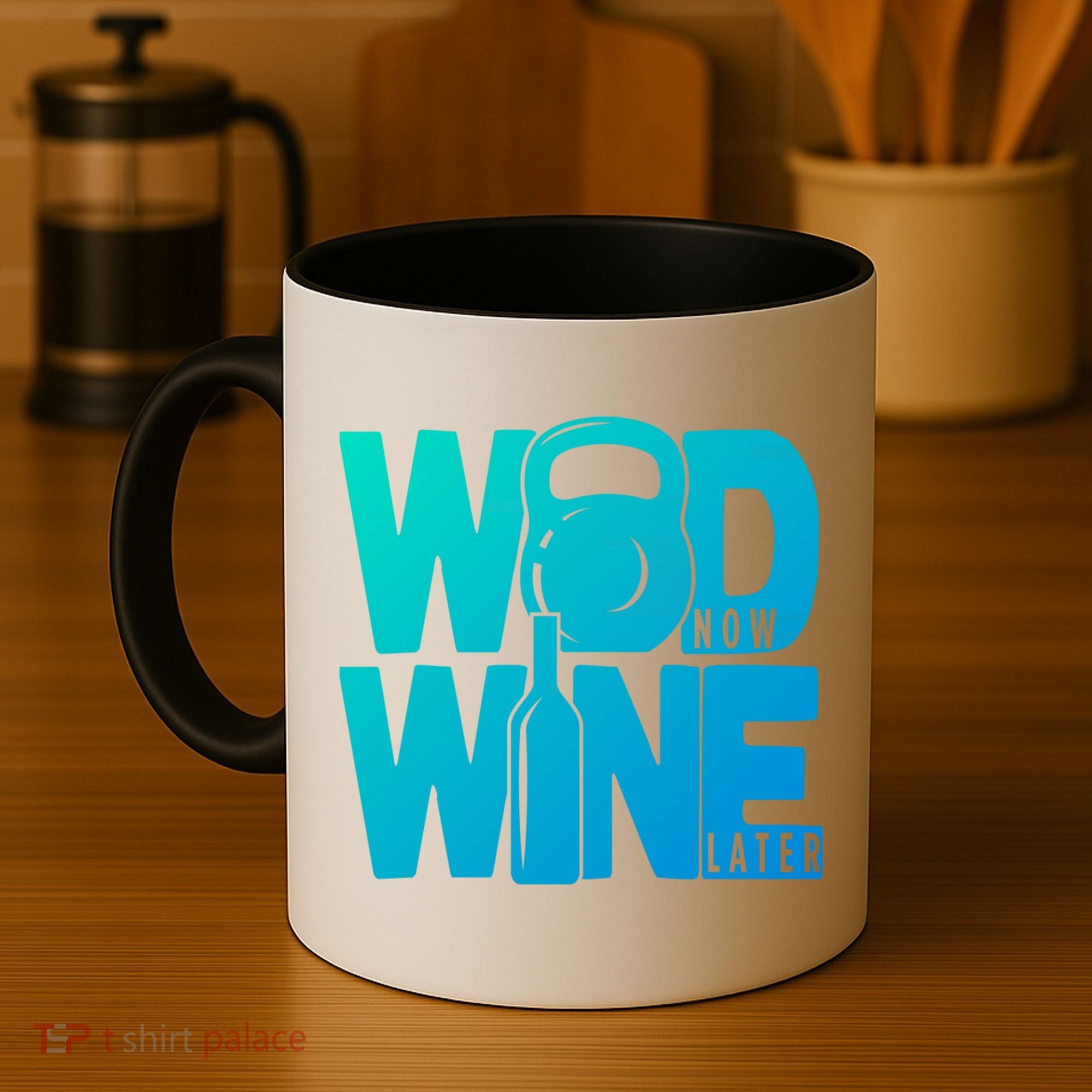 Funny Gym Rats Wod Now Wine Later Cute Gift Coffee Mug