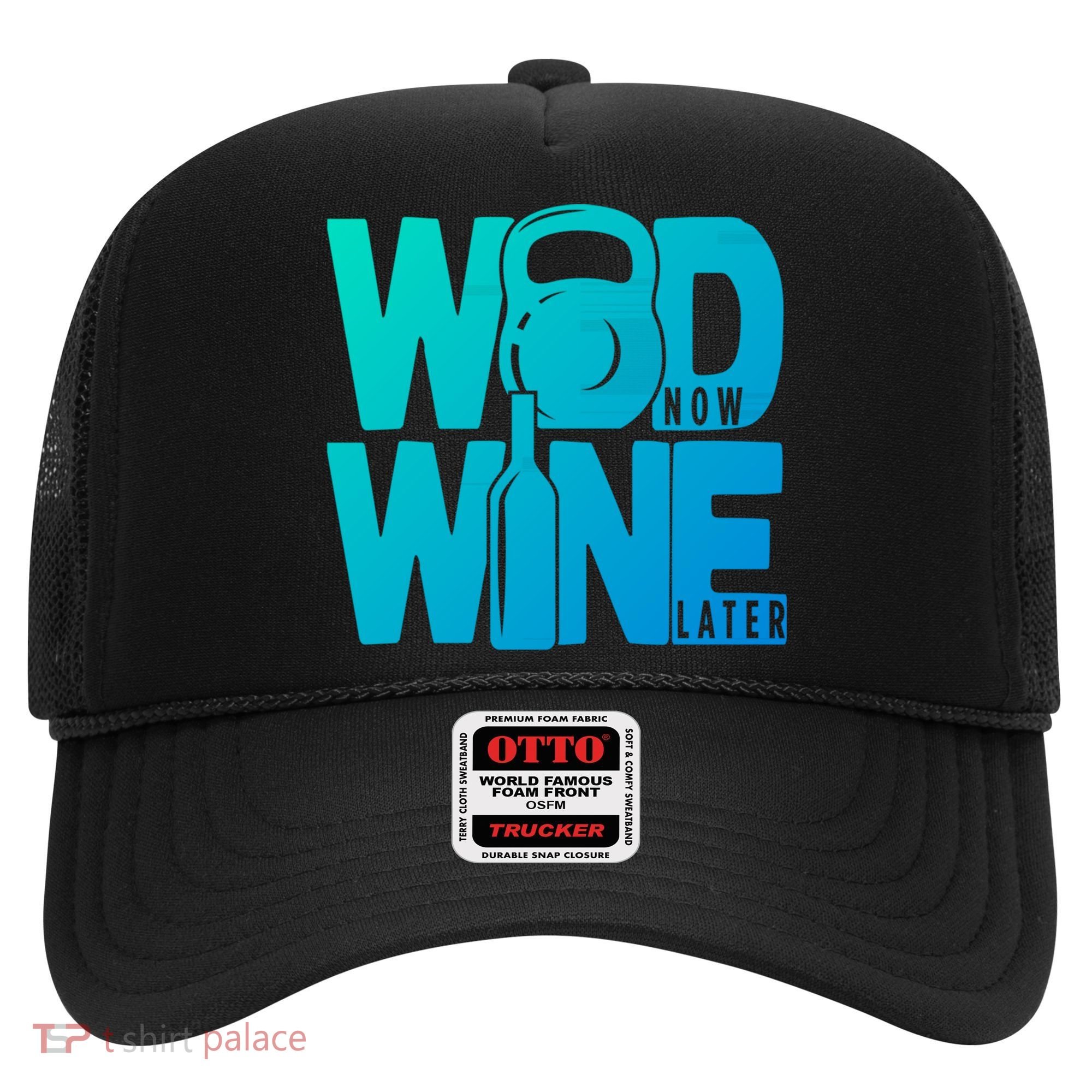 Funny Gym Rats Wod Now Wine Later Cute Gift Hat