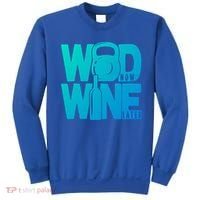 Funny Gym Rats Wod Now Wine Later Cute Gift Sweatshirt thumb 0