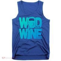 Funny Gym Rats Wod Now Wine Later Cute Gift Tank Top thumb 0