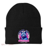 Feral Girl Racoon Summer Beach Sun Vibes Beanie thumb 0