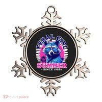 Feral Girl Racoon Summer Beach Sun Vibes Ornament thumb 0