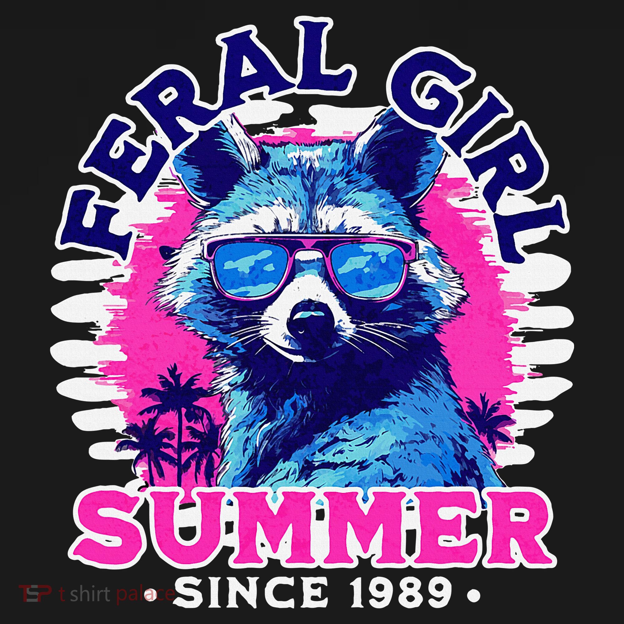 Feral Girl Racoon Summer Beach Sun Vibes Ornament