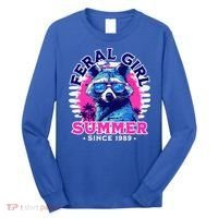Feral Girl Racoon Summer Beach Sun Vibes Long Sleeve Shirt thumb 0