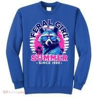 Feral Girl Racoon Summer Beach Sun Vibes Sweatshirt thumb 0