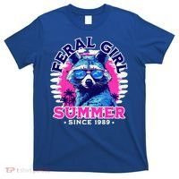 Feral Girl Racoon Summer Beach Sun Vibes T-Shirt thumb 0
