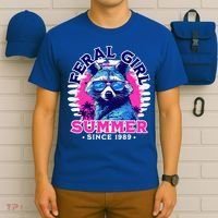 Feral Girl Racoon Summer Beach Sun Vibes T-Shirt thumb 6