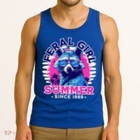 Feral Girl Racoon Summer Beach Sun Vibes Tank Top thumb 3