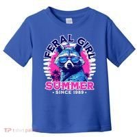 Feral Girl Racoon Summer Beach Sun Vibes Toddler T-Shirt thumb 0