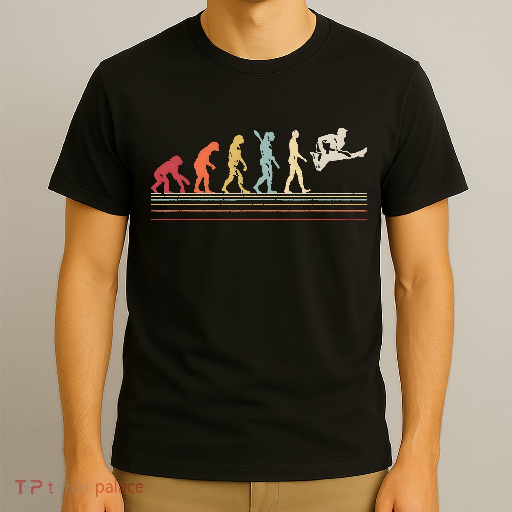 Funny Guitar Retro Vintage Evolution Of Man T-Shirt
