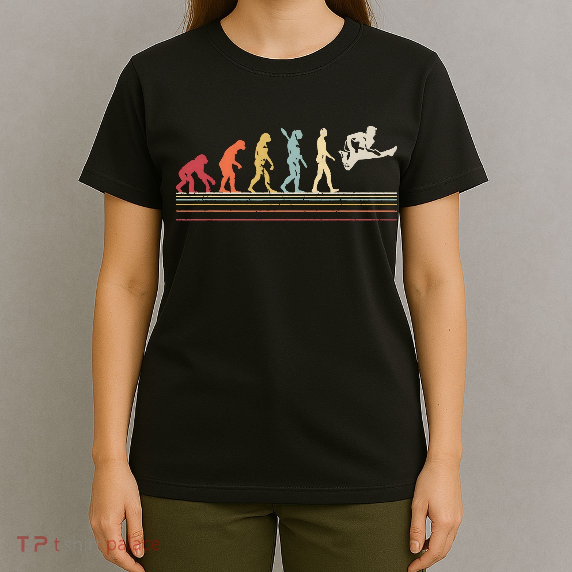 Funny Guitar Retro Vintage Evolution Of Man T-Shirt