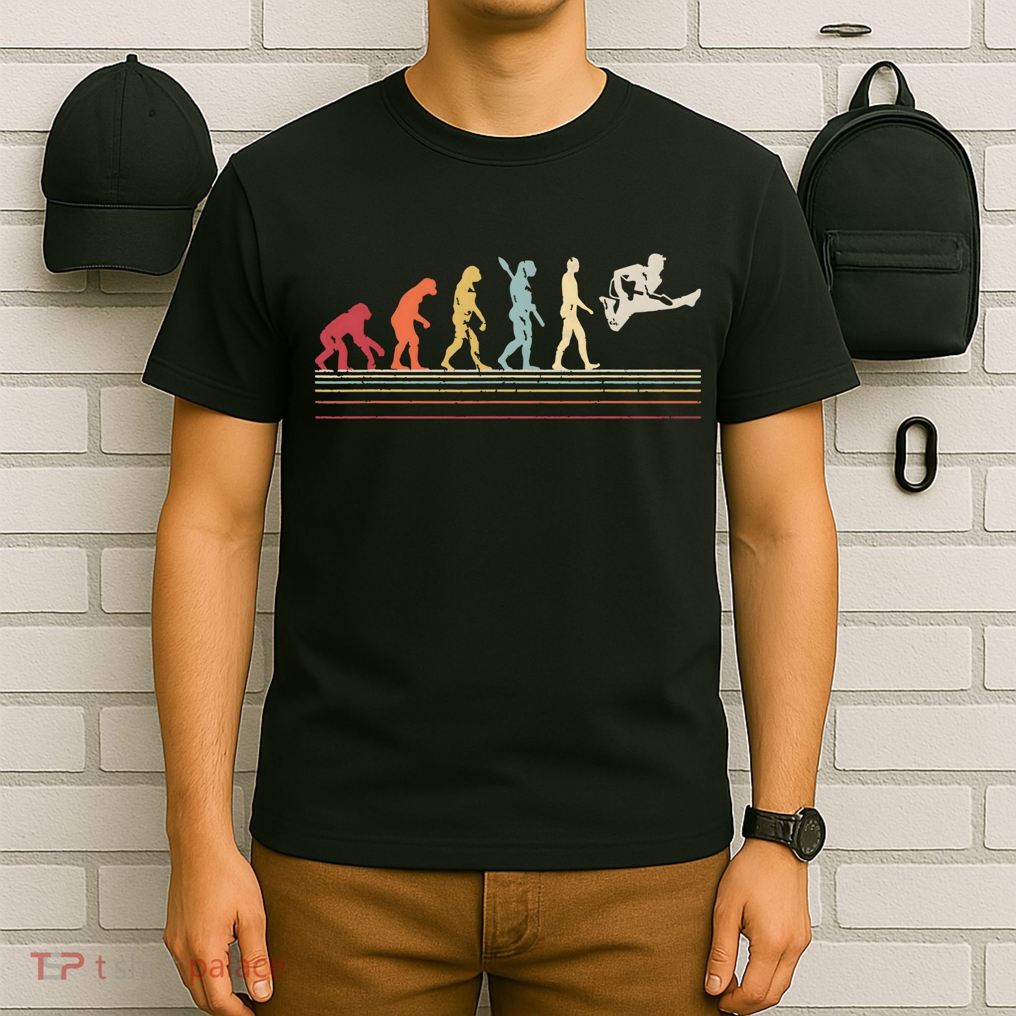 Funny Guitar Retro Vintage Evolution Of Man T-Shirt