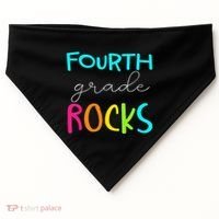 Fourth Grade Rocks Team 4th Grade Teacher USA-Made Doggie Bandana thumb 0