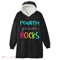 Fourth Grade Rocks Team 4th Grade Teacher Hooded Wearable Blanket thumb 0