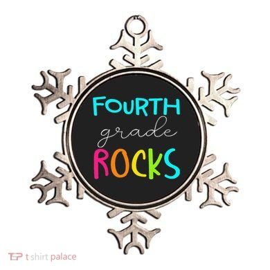 Fourth Grade Rocks Team 4th Grade Teacher Ornament