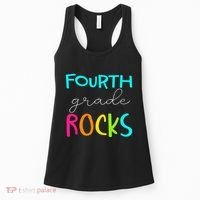 Fourth Grade Rocks Team 4th Grade Teacher Women's Tank Top thumb 0