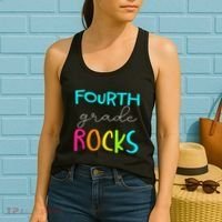 Fourth Grade Rocks Team 4th Grade Teacher Women's Tank Top thumb 2