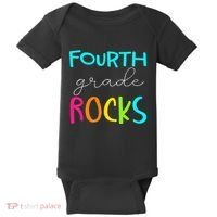 Fourth Grade Rocks Team 4th Grade Teacher Baby Bodysuit thumb 0