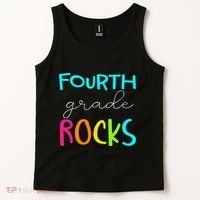 Fourth Grade Rocks Team 4th Grade Teacher Tank Top thumb 2