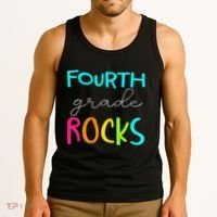 Fourth Grade Rocks Team 4th Grade Teacher Tank Top thumb 3