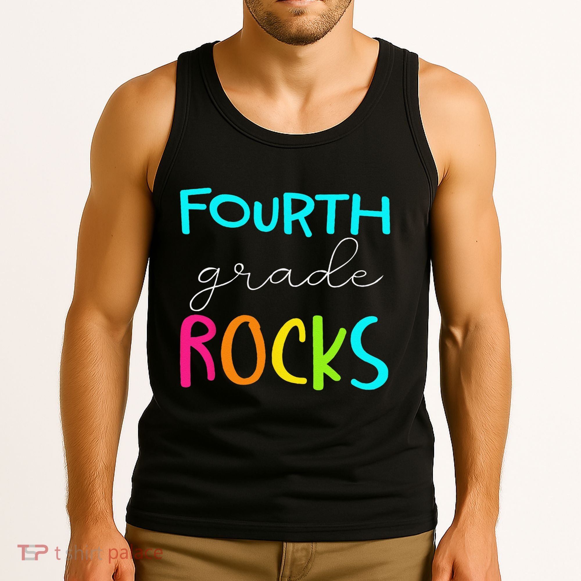 Fourth Grade Rocks Team 4th Grade Teacher Tank Top
