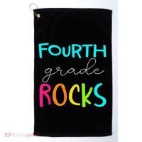 Fourth Grade Rocks Team 4th Grade Teacher Golf Towel thumb 0