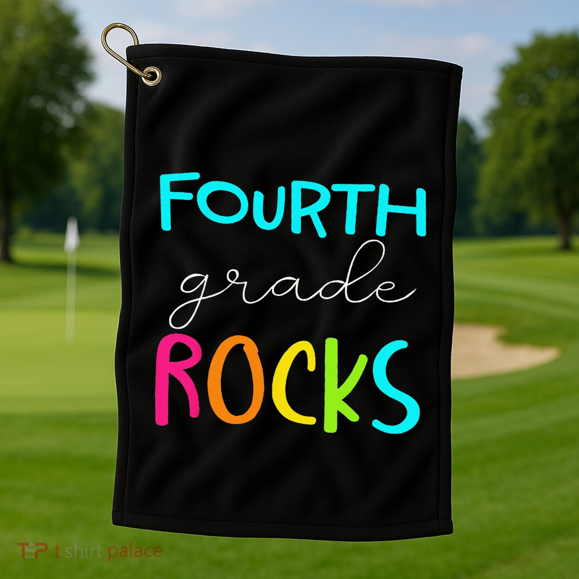 Fourth Grade Rocks Team 4th Grade Teacher Golf Towel