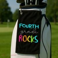 Fourth Grade Rocks Team 4th Grade Teacher Golf Towel thumb 2