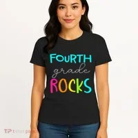 Fourth Grade Rocks Team 4th Grade Teacher Women's T-Shirt thumb 4