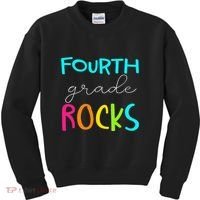 Fourth Grade Rocks Team 4th Grade Teacher Kids Sweatshirt thumb 0