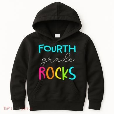 Fourth Grade Rocks Team 4th Grade Teacher Kids Hoodie