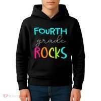 Fourth Grade Rocks Team 4th Grade Teacher Kids Hoodie thumb 4